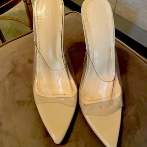 Clear high heels